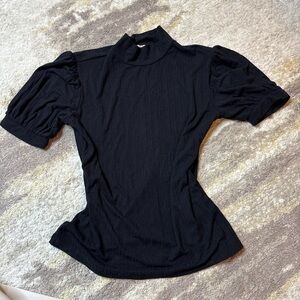 Philosophy Black Puff Sleeve Blouse